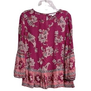 beachlunchlounge Pink Floral Blouse